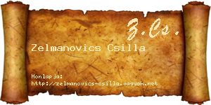 Zelmanovics Csilla névjegykártya
